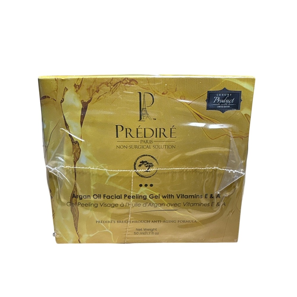 Predire Paris Argan Oil Facial Peeling Gel Vitamins E & A 50ml Anti-Aging NEW